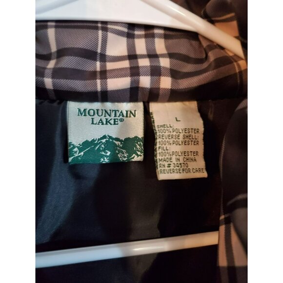 Mountain Lake women's vest Size Large 100% Polyester zipper closure black/white - Picture 5 of 7